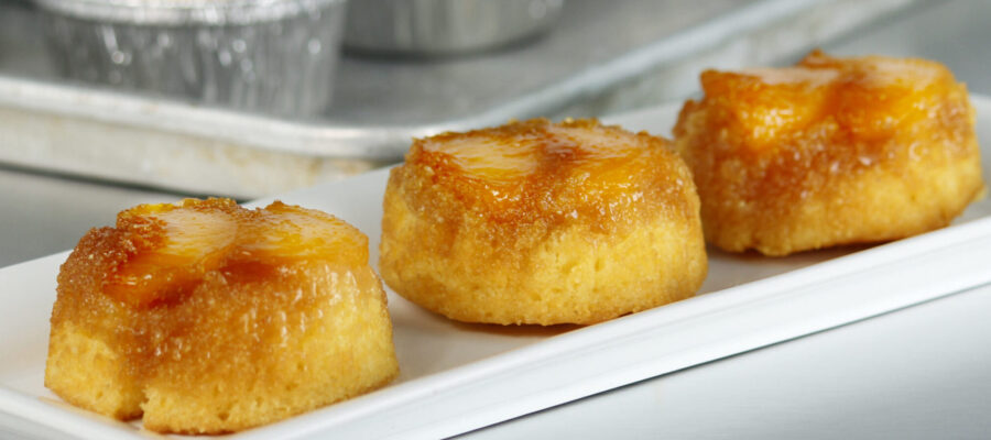 Peach Upside Down Corn Cake