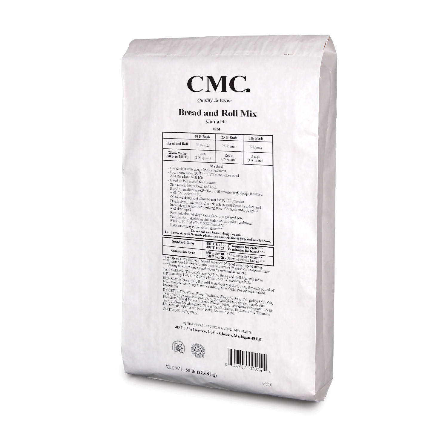 CMC Bread & Roll Mix 50 lb bag