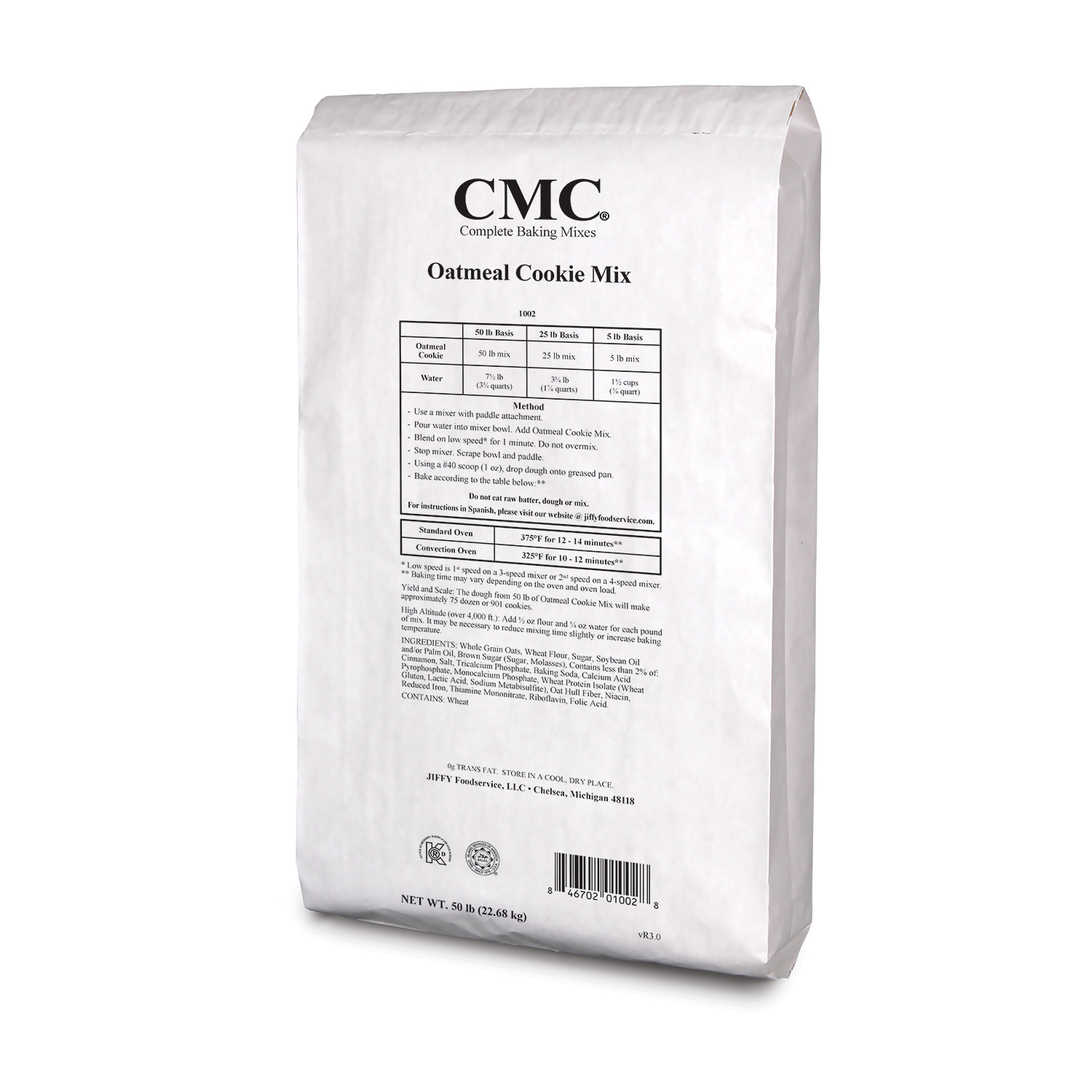 CMC Oatmeal Cookie Mix 50 lb bag