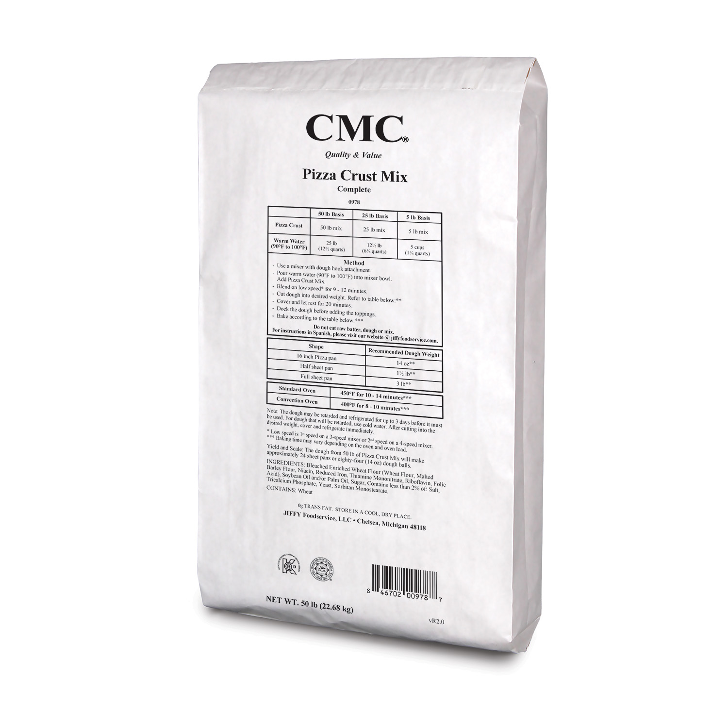 CMC Pizza Crust Mix 50 lb bag