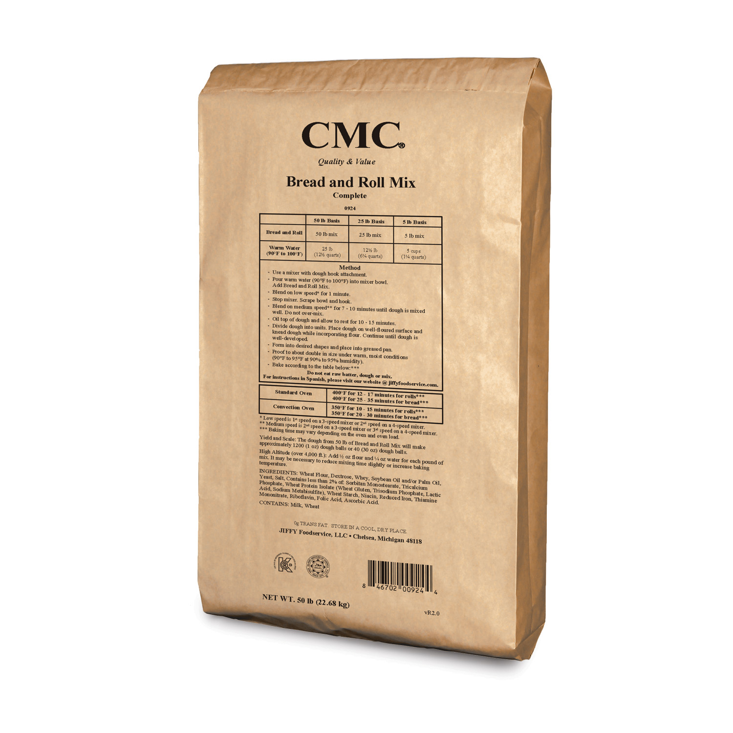 CMC Bread & Roll Mix 50 lb bag