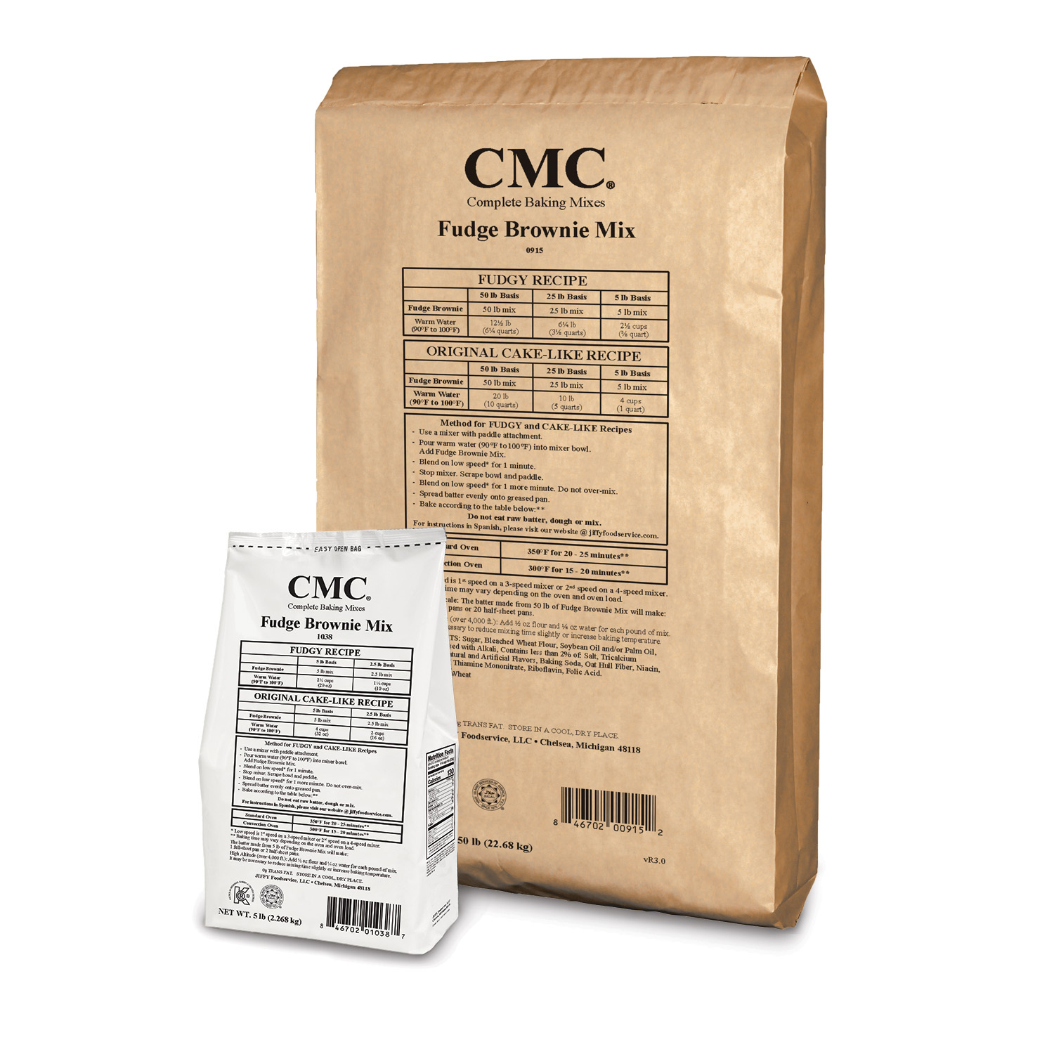 CMC_Fudge_Brownie_Mix_5lb_50lb-1500px-KRAFT | "JIFFY" Foodservice CMC Fudge Brownie Mix 6/5 lb and 50 lb bags