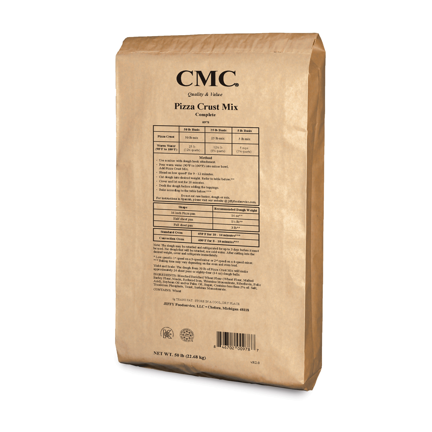 CMC_Pizza_Crust_Mix_50lb-1500px-KRAFT | "JIFFY" Foodservice CMC Pizza Crust Mix 50 lb bag