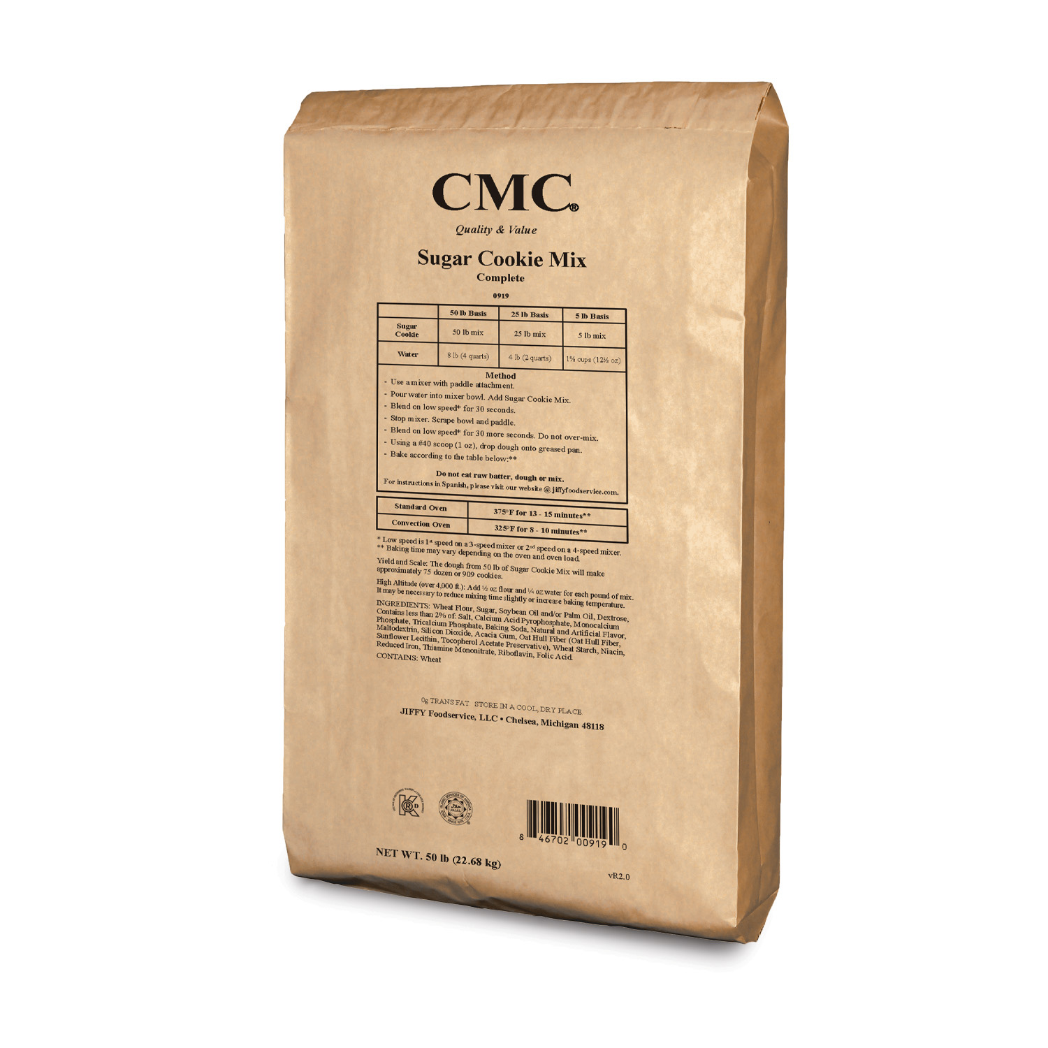 CMC_Sugar_Cookie_50lb-1500px-KRAFT | "JIFFY" Foodservice CMC Sugar Cookie Mix 50 lb bag