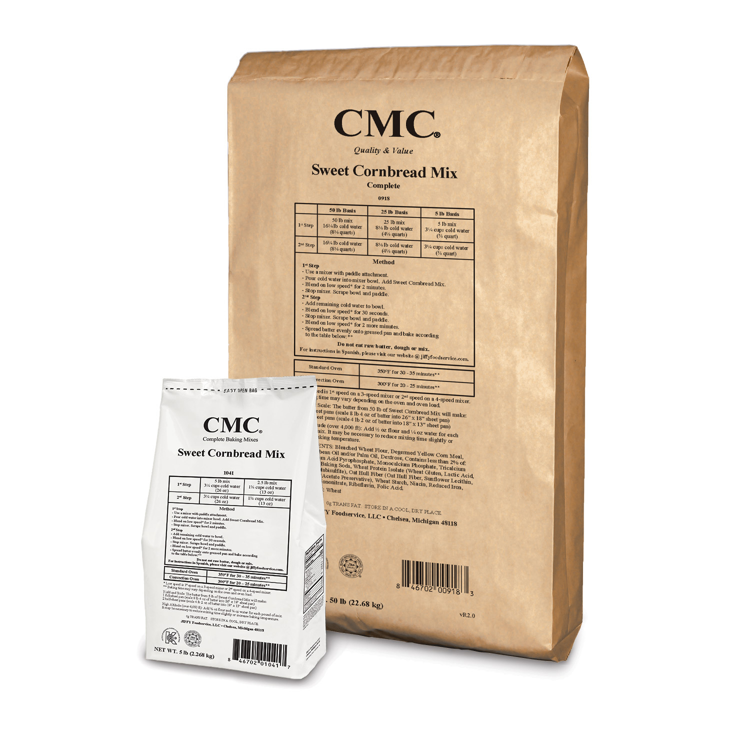 CMC_Sweet_Cornbread_5lb_50lb-1500px-KRAFT | "JIFFY" Foodservice CMC Sweet Cornbread Mix 6/5 lb amd 50 lb bags