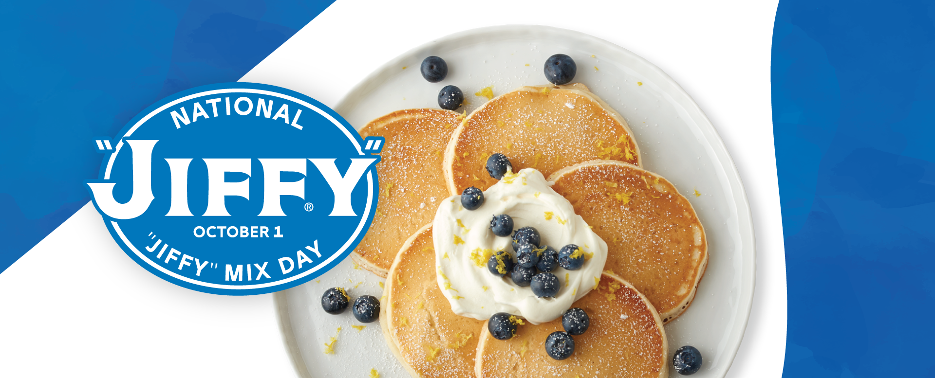 National JIFFY Mix Day Celebration is on October 1, Sweet Cream Pancakes Pictured